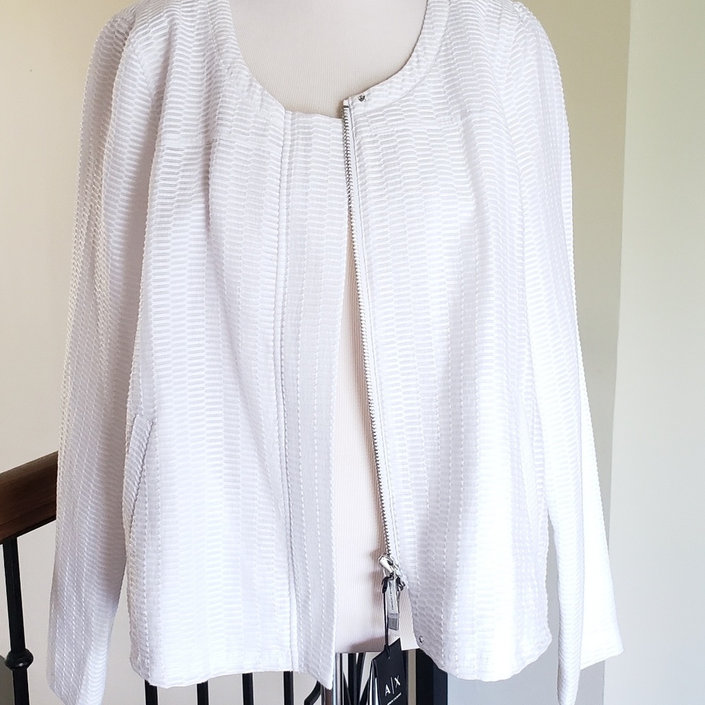 New Armani Exchange white blazer